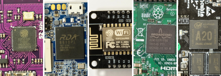 Various chips used for IoT